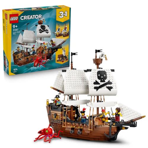 LEGO® Creator 3 az 1-ben Ikonikus kalózhajó építőjáték 31387