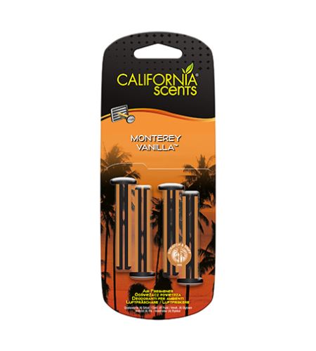 California Scents Vent Stick Monterey Vanilla illat autóba 4 db