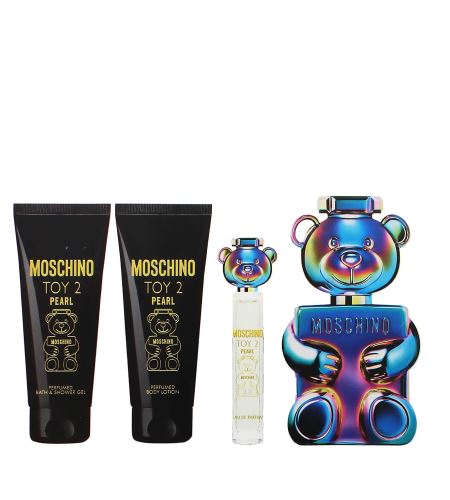 Moschino Toy 2 Pearl ajándék szett unisex parfémovaná voda 100 ml + tělové mléko 100 ml + sprchový gel 100 ml + parfémovaná voda 10 ml